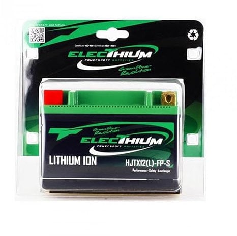 Batterie Lithium Electhium compatible avec Moto Suzuki 800 Vl Intruder C 2001 à 2017 HJTX12(L)-FP-S / YTX12-BS / 12.8V 3Ah