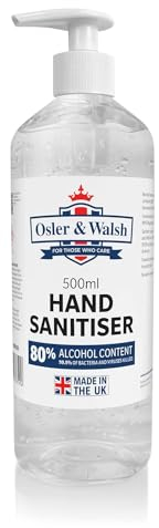 Osler & Walsh 80% Alcohol Hand Sanitiser Gel | 500ml Bottle with Pump