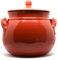 Colì, Casserole bombée en Terre Cuite avec Couvercle, Casserole Artisanale, Rouge, diamètre 24 cm