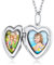 2 Photo Necklace Sterling Silver Locket for Women Custom Jewellery Gifts for Girlfriend Girl Mum