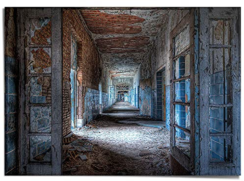 REINDERS Giant Poster XXL, Urban Heaven, Wohnzimmer, Bilder, Wanddeko, Room Decor, Papier, Blau, 100x140cm