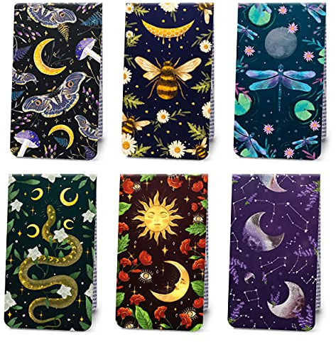 EpikPage Lesezeichen Magnetisch, Magnetische lesezeichen – Kleine Geschenke für Lehrerin, Bücherwurm, Buchliebhaber, Lesewurm, Hexe – Haltbares Groß Magnetlesezeichen – 6er-Set