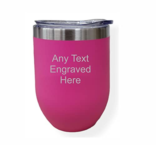 [Custom] Personalised Engraved Neon Matt Pink 12oz Thermos Insulated Travel Cup Hot Cold Coffee Tea Ideal for Birthday Mothers Day Christmas Wedding/ Anniversary/ Birthday/ Retirement