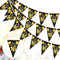 16. Geburtstag Girlande Banner - Schwarz Gold Wimpel für Mädchen Junge - Aufhängen Wimpelkette zum 16. Birthday