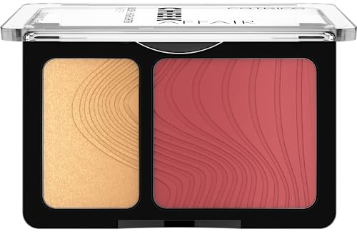 Catrice Cheek Affair Blush & Highlighter Palette, Rougepalette, Nr. 020, Rot, 2 Rot-Töne, sofortiges Ergebnis, strahlend, schimmernd, vegan, ohne Parfüm, ohne Alkohol, ohne Parabene, 1er Pack (10g)