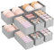 Lifewit 12 er Set Schubladen Organizer, Schrank Kleiderschrank Organizer Wickeltisch Schubladen Ordnungssystem für Garderobe Schlafzimmer für Kleidung, Kinderkleidung, Socken, Unterwäsche, Grau