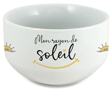 Bol personalisé petit déjeuner ou soupe modèle Mon Rayon de Soleil - Idée cadeau pour son/sa chéri(e)