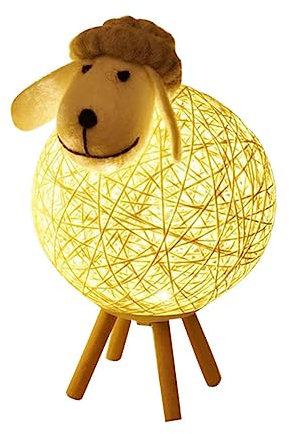 OSALADI 1Stk Lamm Nachtlicht Geschenke für Erwachsene USB-Tischlampe USB-LED Tischdekoration dekoratives LED-Licht Schaf-Geschenke dekorative Lampe Säuglingspflege Kind Erwachsener hölzern