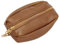 Van Der Rich ® - Porte Monnaie Zip de Deux côtés avec Porte-clés Cuir Agneau - Femme - Homme (Camel 3)
