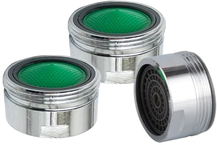 Aeratore per rubinetto, 3 pezzi, 20 mm, in rame, risparmio idrico, parti di ricambio per bagno e cucina
