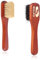 SULPO Cremebürste Tiegelbürste Schuhbürste - Weiche Bürste - Lederbürste Schmutzbürste für Leder Schuhe - 2 Stuck Set - 1 Schwarz und 1 Natur - Schuhpflege