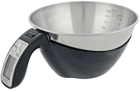 Hodge & Hodge Electronic Kitchen Scales with Detachable Stainless Steel Bowl - LCD Display, 5kg/11lb Capacity, Multi-Ingredient Weighing, Tare Function, Energy Efficient, for Cooking and Baking