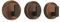 Koomuao Jumuao Wooden Wall Hooks, Pack of 5, Rustproof Metal Self-Adhesive Hooks, Wooden Coat Hooks, Wall Mountable Wooden Coat Hooks, Towel Hooks Hanger for Bathroom, Kitchen, Living Room (Brown, 3