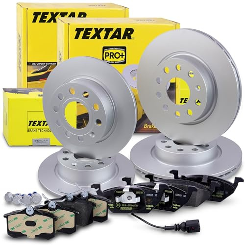 TEXTAR Dischi freno + pastiglie freno anteriori+posteriori 40391442 Compatibile con: AUDI A3, A3 Cabriolet, A3 Sportback, SEAT ALTEA, ALTEA XL, LEON, TOLEDO III, SKODA OCTAVIA II, OCTAVIA II Combi