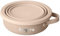 HANARA Ciotola termica 2 in 1 in acciaio inox con coperchio e manico aggiuntivi pieghevoli per cani e gatti, fondo in gomma antiscivolo, portatile, ideale per interni e