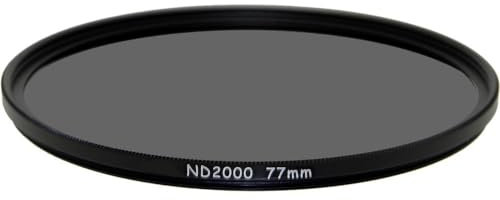 Filtre ND2000 fin en verre trempé de 72 mm à densité neutre pour Canon EOS 5D, 5D II, 5D III, 5D IV avec objectif Canon EF-S 18–200 mm f/3.5–5.6