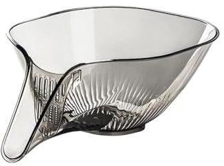 Cucina cinese scolapasta bacinella for verdure cestello di scarico multifunzionale piatto di frutta scolapasta imbuto da cucina ciotola di drenaggio (Color : Gray)