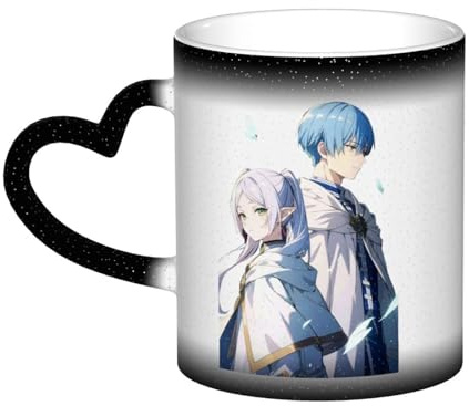 Zhongkaihua Frieren: Beyond Journey's End Tasse à café magique en céramique sensible à la chaleur Tasse à café magique Changement de couleur Tasse personnalisée Marque Cadeau fantaisie