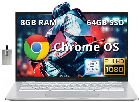ASUS Chromebook Detachable CM3001 10.5 2-in-1 WUXGA Touchscreen Laptop, MediaTek Kompanio 520, 4GB RAM, 224GB Storage(64GB eMMC+160GB Docking Station Set), Wi-Fi 6, Chrome OS, Silver