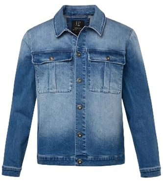 JP 1880 Herren große Größen Übergrößen Menswear L-8XL Jeansjacke FLEXNAMIC®, 2 Brusttaschen, bis 8 XL Blue Denim 4XL 832510902-4XL