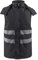 Oralidera Herren Hi Viz Bodywarmer Reflektierend Sicherheitsweste Winter Warme Arbeitsweste Funktionsweste mit Kapuze, Schwarz, XXL