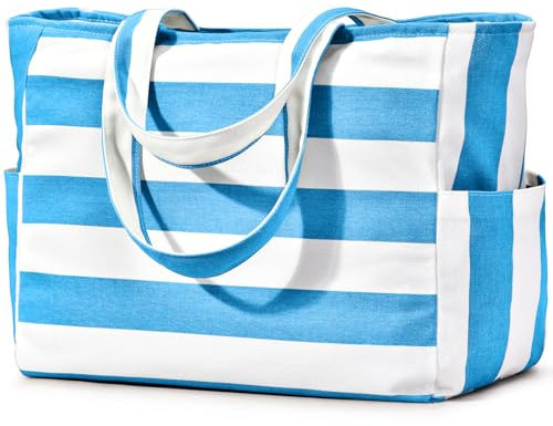 oscaurt Strandtasche XXL Familie Tote Bag Badetasche Shopper Tasche Damen Handtasche Umhängetasche Faltbare Einkaufstasche Sporttasche Saunatasche Geschenke für Frauen