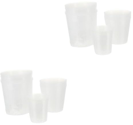 BESPORTBLE 60 Recipientes De Plástico para Vasos De Vivero Macetas Transparentes para Plantar Macetas Transparentes Macetas De Iniciación Macetas Transparentes para Reutilizable