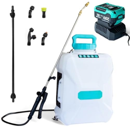 Briconess.com Pompa irroratrice a zaino 12 lt a batteria litio rimovibile 4Ah con lancia in acciaio inox e ottone