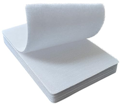 ZESION Strisce adesive in nylon resistente con velcro, 10,2 x 15,2 cm, ottima presa, non adesivo, nastro ad incastro, per cucito, artigianato, fai da te, strisce adesive da parete, 6 set, colore: