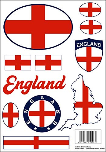 Daged England Aufkleber Karte Stickerbogen - PKW Auto Motorrad Biker Flagge Fahne Deko AK