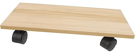 SECFOU Holz-PC-Ständer für Desktop-Computer-Turm mobiler Computerwagen verstellbare Basis Desktop-Zubehör