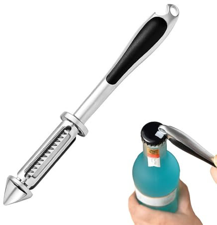 Multifunctional Peeler, Steel Vegetable Peeler - 5 in 1 Stainless Steel Vegetable Peelers | Fruit Vegetable Peeler with Digger and Bottle Opener