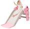 YULEYU Kleinkind Rutsche für Indoor & Outdoor Spielen mit Basketball-Ring, Anti-Rutschschritte, 100cm Baby Kletter, Pink
