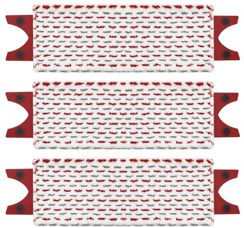 DLAIMI 3PCS Replacement Mop Pad compatible with Vileda 1-2 Spray, Microfibre Refill Head Replacement Pads for Vileda 1-2 Spray Mop/Ultramax/UltraMax Plus/Easywring