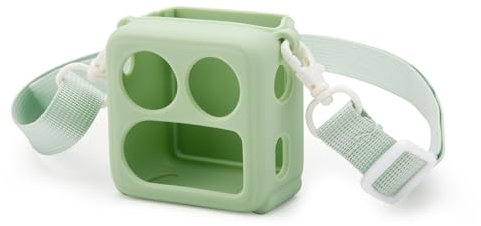 Case for Yoto Mini 2024, Card Reader Silicone Protective Cover, Audio Storytelling Machine Storage Cover with Shoulder Strap (Green)