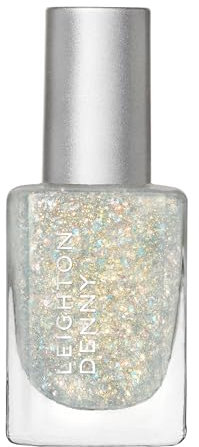LEIGHTON DENNY Nail Polish | Angel Kiss | semi-sheer holographic champagne nail polish | vegan