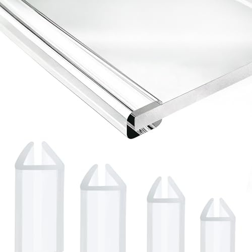 5m Transparenter U-Form Kantenschutz, Silikon Kantenschutz U-förmige, u Profil Kunststoff Kederband füR Bleche, Kantenzierstreifen,Transparenter U-Form Eckenschutz(8-9mm)
