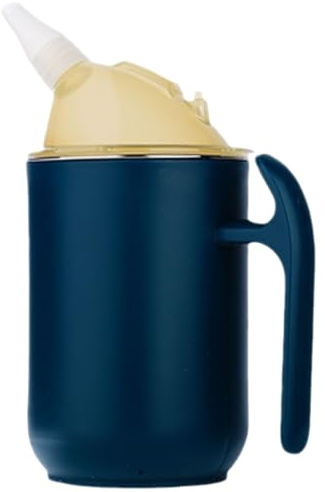 400ml Beakers for Elderly, Spill Proof Adult Sippy Cup with Straw 3-in-1 Dysphagia Cups with Handle for Elderly Disabled Patient Maternity Kids