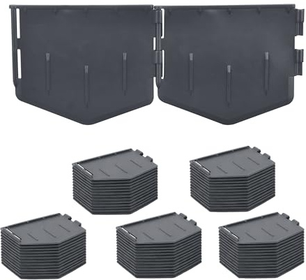 Relaxdays Rasenkante, 70er Set, HxB: 13 x 16 cm, 10,7 m, schwarz | Kunststoff, flexible Beeteinfassung, Beet & Rasen