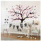 Sayala 3 Panda Wandtattoo-Wandsticker mit Floralem-Pfirsich Sakura Blumen Baum Wandbild für Mädchen/Jungen oder Baby Zimmer.2m &1.8m Wanddeko Wandtattoobaum (Rosa)