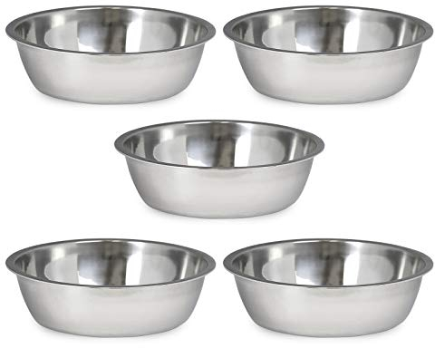 Me and My Pets Stainless Steel Food/Water Bowl - Pack of 5-12cm