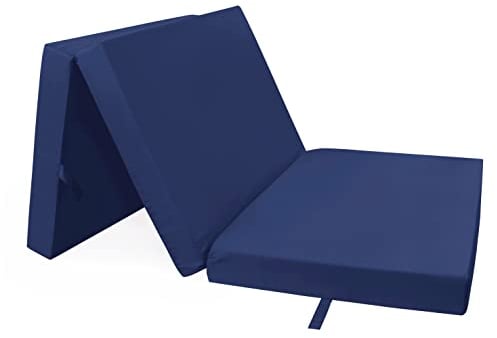 HERLAG Klappmatratze Senior (Farbe blau, Maße 195x85x10 cm, Gästebett, Faltmatratze, Bezug waschbar) P05010-2150