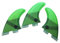 UPSURF Planche de Surf 3 Palmes Double Tabs 2 Fins M Rayon de Miel+Fibre de Verre pour Le Surf (Vert G5)