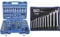 BGS 2292 | Steckschlüssel-Satz Wellenprofil | 192-tlg | inkl. Koffer + BGS 1197 | Maul-Ringschlüssel-Satz | 12-tlg | SW 6 - 22 mm | inkl. Tetron-Rolltasche | Gabelringschlüssel