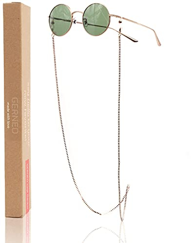 GERNEO® - Barcelona – Maskenhalter & Brillenkette Roségold - korrosionsbeständig – einzigartig hochwertige Brillen Kette & Brillenband für Sonnenbrille & Lesebrille - Brillenkette mit Karabiner