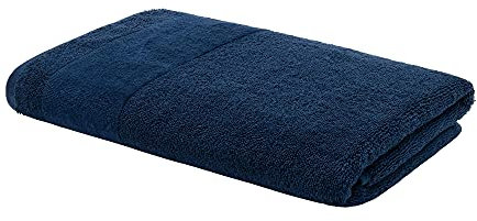 LOOKS by Wolfgang Joop Handtuch 50x100 cm – 100% Baumwolle Luxus Handtücher mit Aufhänger & Logostick, Handtuch blau