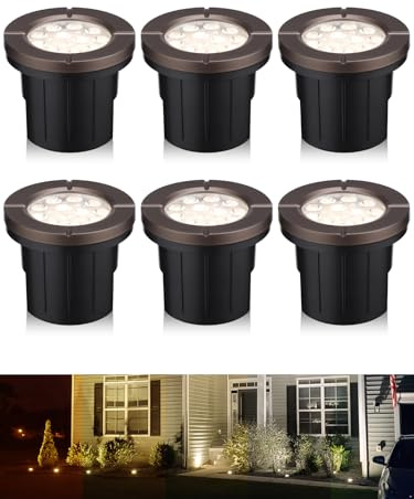 LEONLITE 6-Pack Dia. 4 Inch 5CCT Well Lights Flat Top Oil Rubbed Bronze