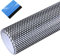 NewL Auto-Scheinwerfer-Folie, schwarz, perforiert, Vinylfolie, Aufkleber für Auto/Zuhause, mit Messer und blauem Schaber (30 x 107 cm)