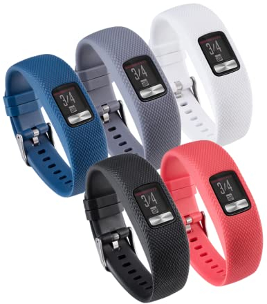 Yoobuu Armband Kompatibel mit Garmin vivofit 4,Sport Silikon Band Ersatzband für Garmin vivofit 4 Fitness Tracker (#1, L)