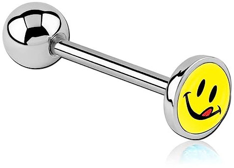 Inoki - Langhantel mit Stahlzunge mit Smile Slurp-Logo